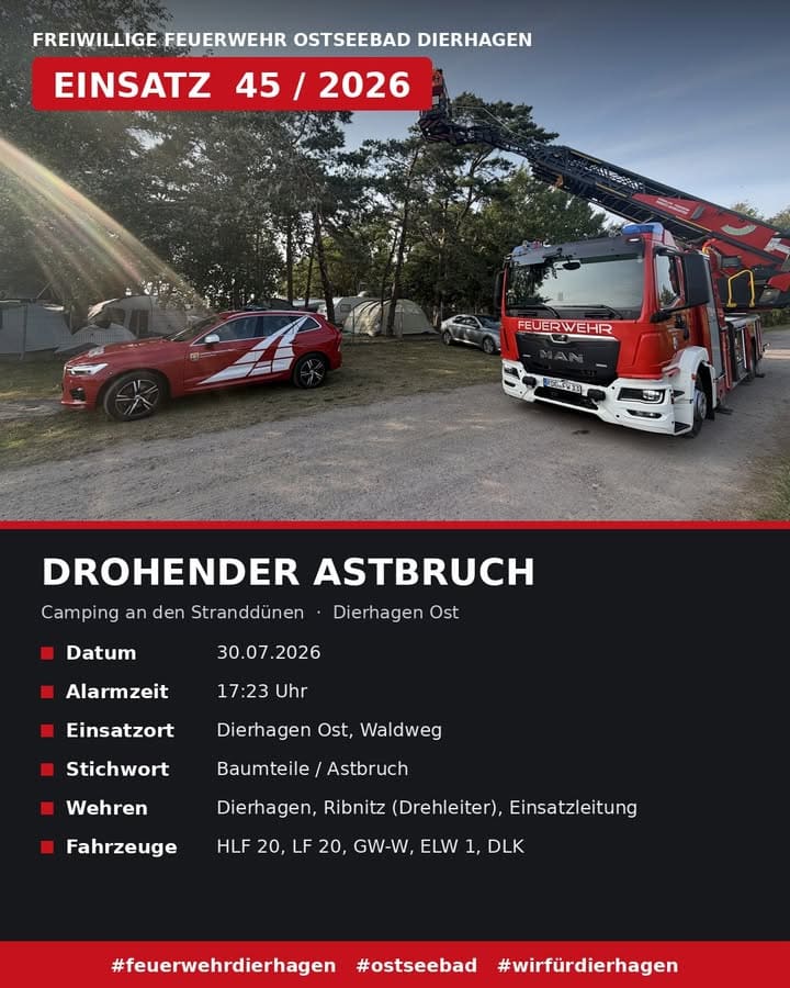 Drohender Astbruch – Campingplatz Dierhagen Ost