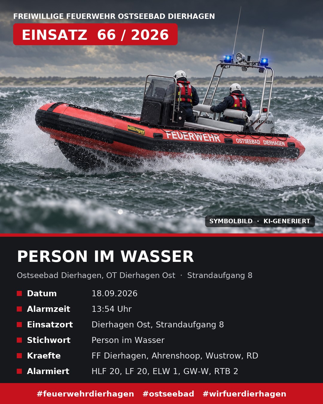 Person im Wasser – Dierhagen Ost